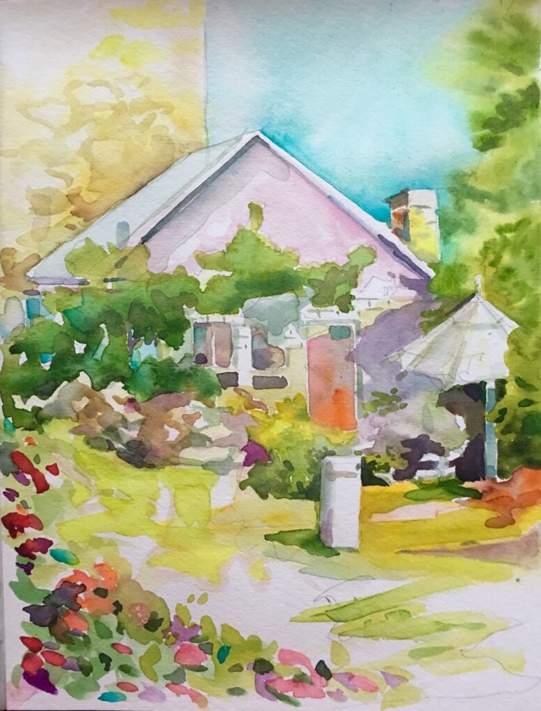 Westport guest cottage watercolor