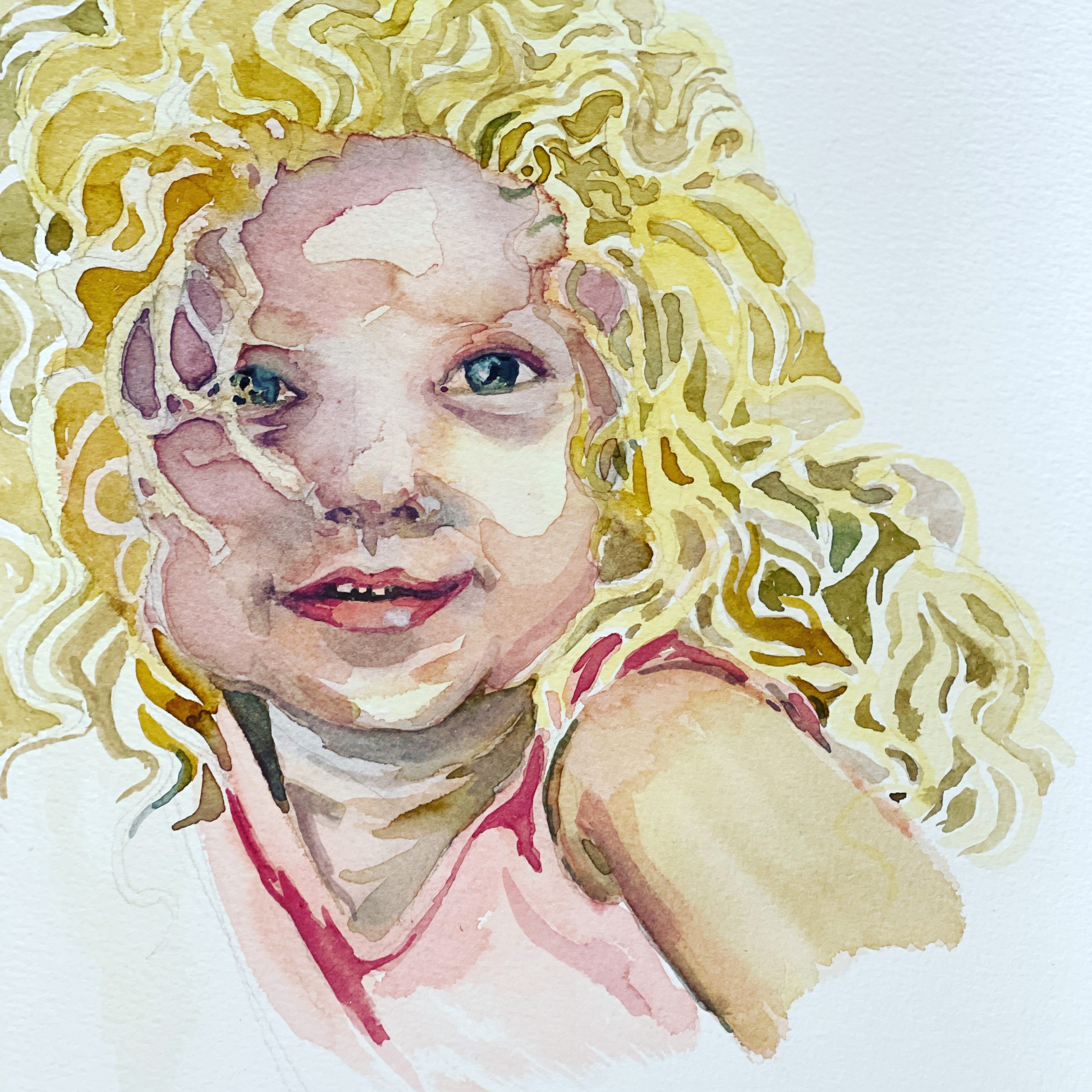 Girl with curly hair original