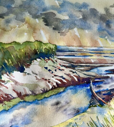 Herring Run, Eastham, Watercolor painting