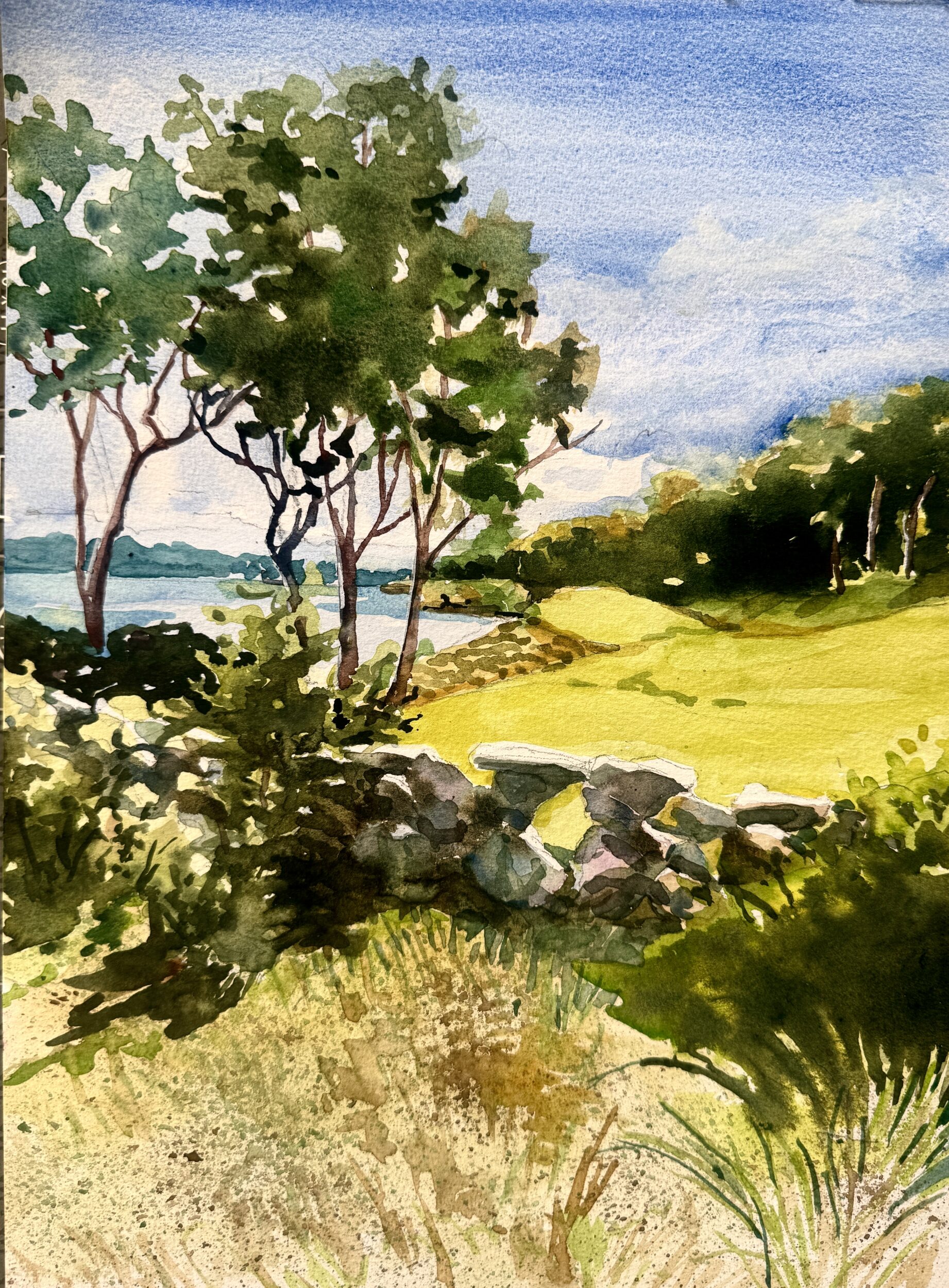 Across the fields watercolor by Joanna Dole Across the fields watercolor by Joanna Dole